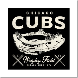 Chicago Cubs Wrigley Field by Buck Tee Posters and Art